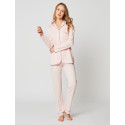 Button-down pyjamas 100% cotton ESSENTIEL H06A Bois de rose