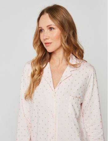 chemise de nuit femme boutonnée devant