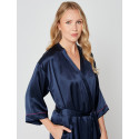 Silk kimono 260 Navy Blue