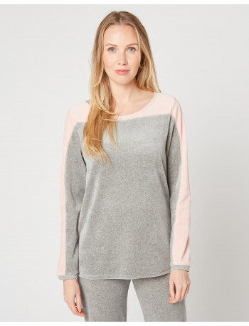 Pyjama femme en coton BRUNCH 402 gris chine