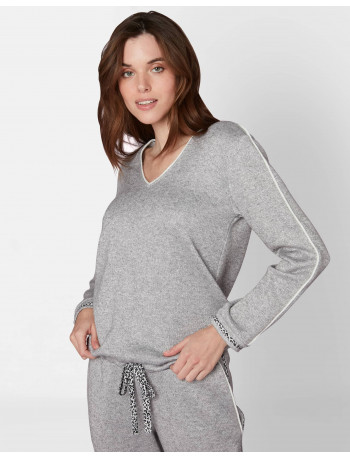 MAILLE WAY 430 gray-fleck sweatshirt