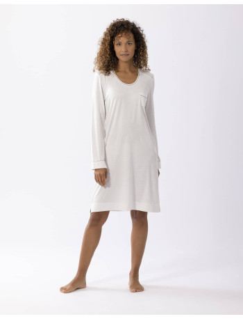 Cotton-modal nightshirt LES INTEMPORELLES A01 ecru